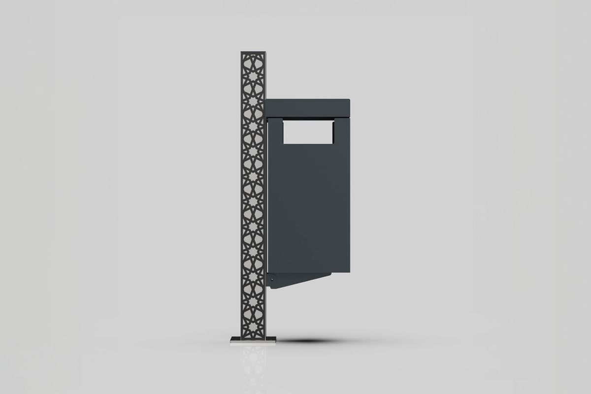 Pattumiera per esterno di design